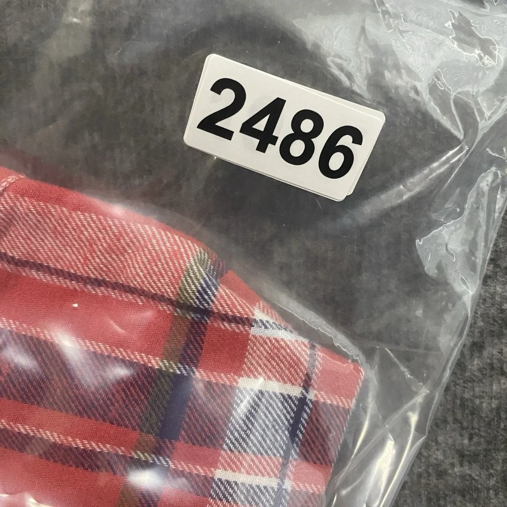 NEW J Crew Flannel‎ Shirt Mens XS Red Plaid Long Sleeve Button Up Work Outdoor
